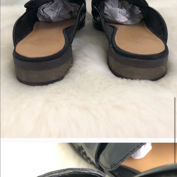 Franco Sarto Patent Slide Loafers Black Size 7.5 - Picture 6 of 8